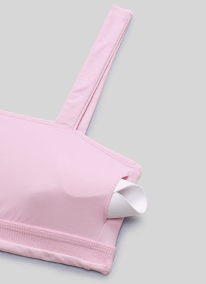 Square Neck Wide Strap Bra - Square Neck, Broad Straps