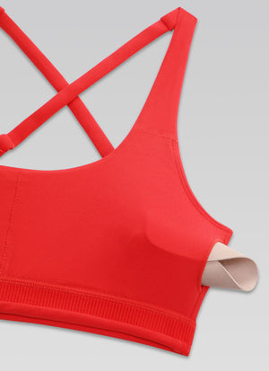 U Neck Cross Back Bra - U Neck, Cross Back