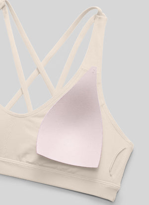 Low Cut Strappy Bra - Low Neckline, Strappy Design