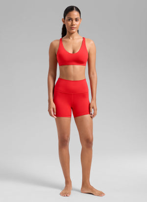 Low Cut Strappy Bra - Low Neckline, Strappy Design