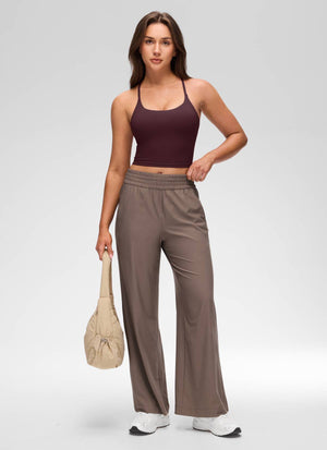 Cross Back Bra Tank Top - Twist Cross Back, Built-in Support