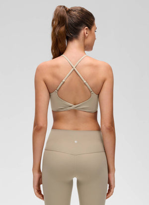 Cross Back Sports Bra - Twist Design, Secure Hold