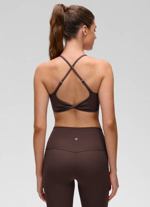 Cross Back Sports Bra - Twist Design, Secure Hold
