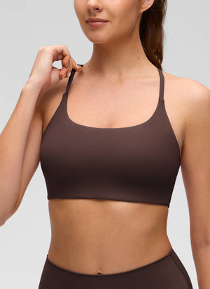 Cross Back Sports Bra - Twist Design, Secure Hold