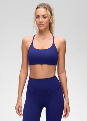 Cross Back Sports Bra - Twist Design, Secure Hold