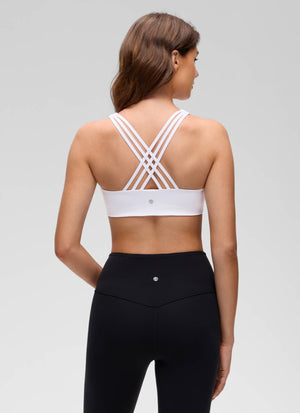 V Neck Strappy Bra - V Neck, Strappy Design