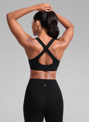 High Support Sports Bra - Wide Straps, Cross Back