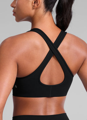 High Support Sports Bra - Wide Straps, Cross Back