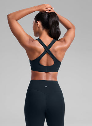 High Support Sports Bra - Wide Straps, Cross Back