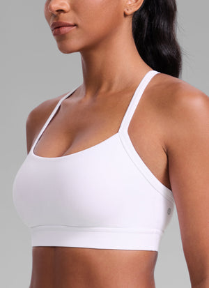 Keyhole Cross Back Sports Bra - Keyhole Detail, Cross Back