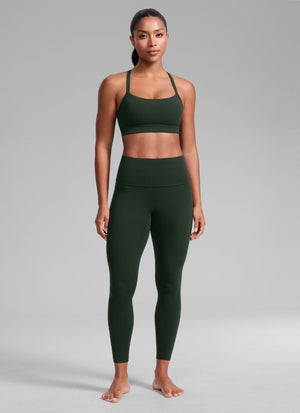 Keyhole Cross Back Sports Bra - Keyhole Detail, Cross Back