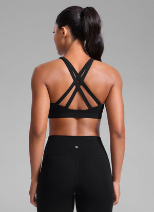 Gym Sports Bra - Wide Criss Cross Back