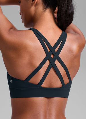 Gym Sports Bra - Wide Criss Cross Back