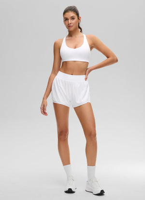 Racerback Sports Bra - V Neck, Clean Lines