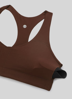 Racerback Sports Bra - V Neck, Clean Lines