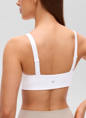 Wide Strap Sports Bra - Adjustable, Soft Band