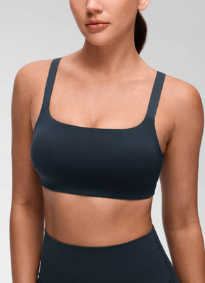 Wide Strap Sports Bra - Adjustable, Soft Band