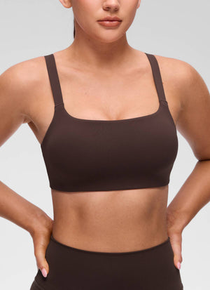 Wide Strap Sports Bra - Adjustable, Soft Band