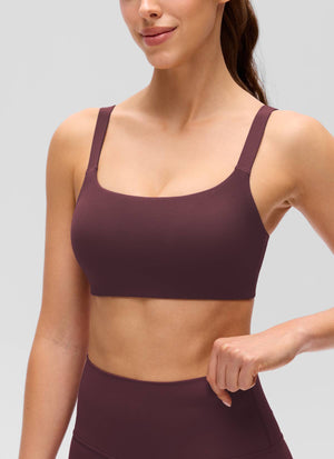 Wide Strap Sports Bra - Adjustable, Soft Band