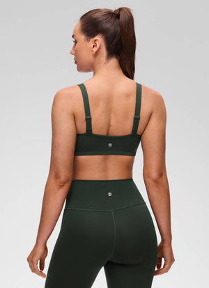 Wide Strap Sports Bra - Adjustable, Soft Band