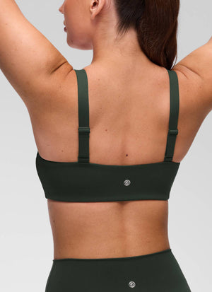 Wide Strap Sports Bra - Adjustable, Soft Band