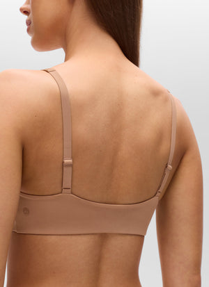 Deep V Bralette - Deep V Neckline, Double Lined