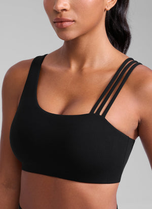 Gym Bra - Asymmetric Straps, Medium Support