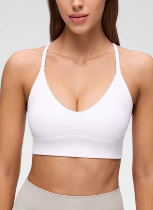 Cross Back Longline Bra - Extended Coverage, Cross Back