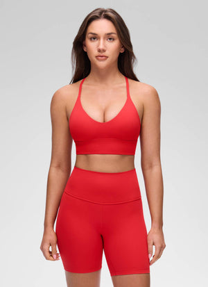 Cross Back Longline Bra - Extended Coverage, Cross Back