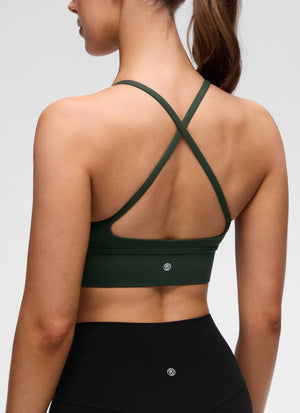 Cross Back Longline Bra - Extended Coverage, Cross Back