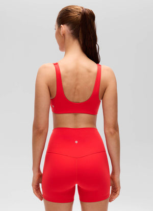 V Neck Sports Bra - Twist Front, U Back