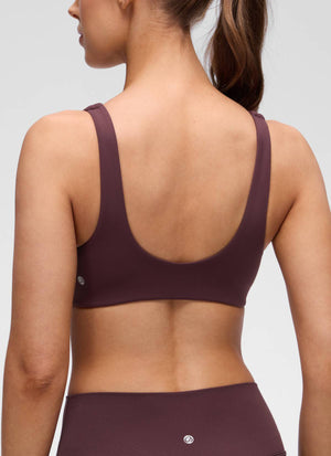V Neck Sports Bra - Twist Front, U Back