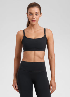 Double Lined Sports Bra - Scoop Neck, No Padding
