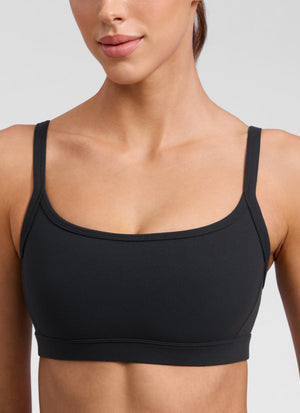 Double Lined Sports Bra - Scoop Neck, No Padding