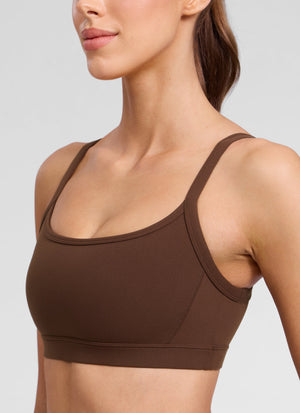 Double Lined Sports Bra - Scoop Neck, No Padding