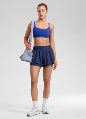 Double Lined Sports Bra - Scoop Neck, No Padding
