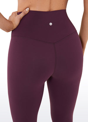 Yoga Leggings in Butterluxe Fabric - Seamless Waist, 25 Inch Deep Purple - view 3