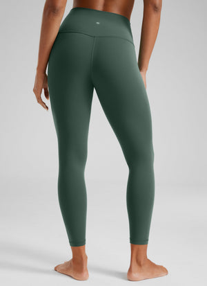 Yoga Leggings in Butterluxe Fabric - Seamless Waist, 25 Inch Dark Forest Green - view 2