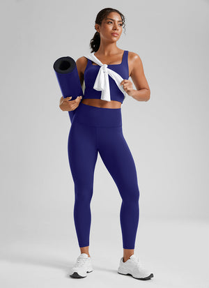 Yoga Leggings in Butterluxe Fabric - Seamless Waist, 25 Inch Larkspur Blue - view 3
