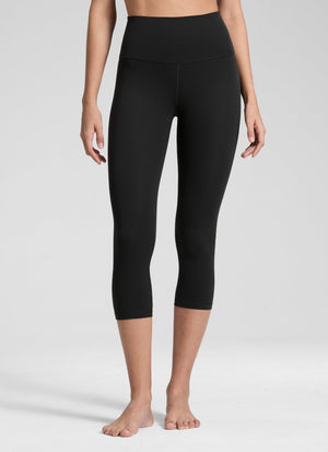 Yoga Leggings in Butterluxe Fabric - 19 Inch Petite Fit Black - view 1
