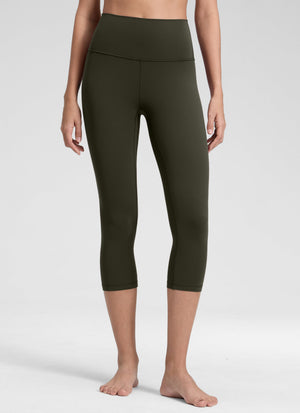 Yoga Leggings in Butterluxe Fabric - 19 Inch Petite Fit Olive Green - view 1