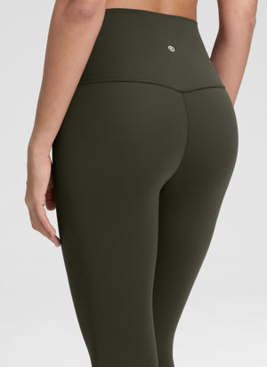 Yoga Leggings in Butterluxe Fabric - 19 Inch Petite Fit Olive Green - view 4