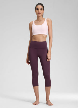 Yoga Leggings in Butterluxe Fabric - 19 Inch Petite Fit Deep Purple - view 1
