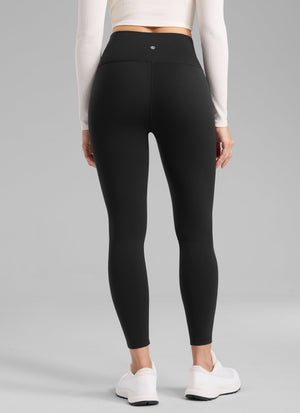 Thermal Fleece Lined Leggings - Matte Finish, 25 Inch Black - view 2