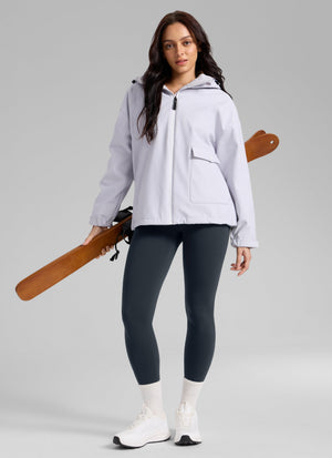Thermal Fleece Lined Leggings - Matte Finish, 25 Inch True Navy - view 3