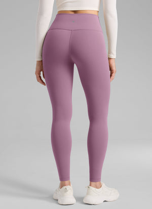 Thermal Fleece Lined Leggings - Matte Finish, 28 Inch Tall Light Lavender - view 2
