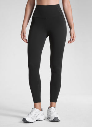 Yoga Leggings with Pockets - Butterluxe Fabric, 25 Inch Black - view 1