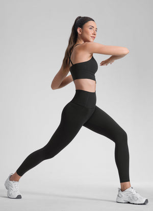 Yoga Leggings with Pockets - Butterluxe Fabric, 25 Inch Black - view 5