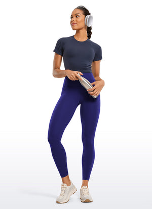 Yoga Leggings with Pockets - Butterluxe Fabric, 25 Inch Larkspur Blue - view 3