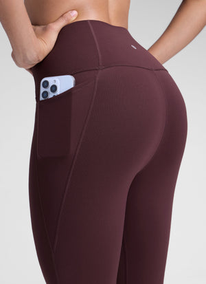 Yoga Leggings with Pockets - Butterluxe Fabric, 25 Inch Ripe Plum - view 3